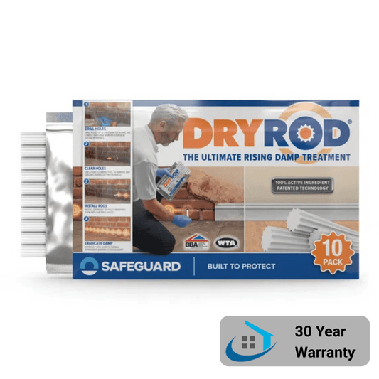 DryRod 10 pack – rising damp barrier rods for masonry wall protection